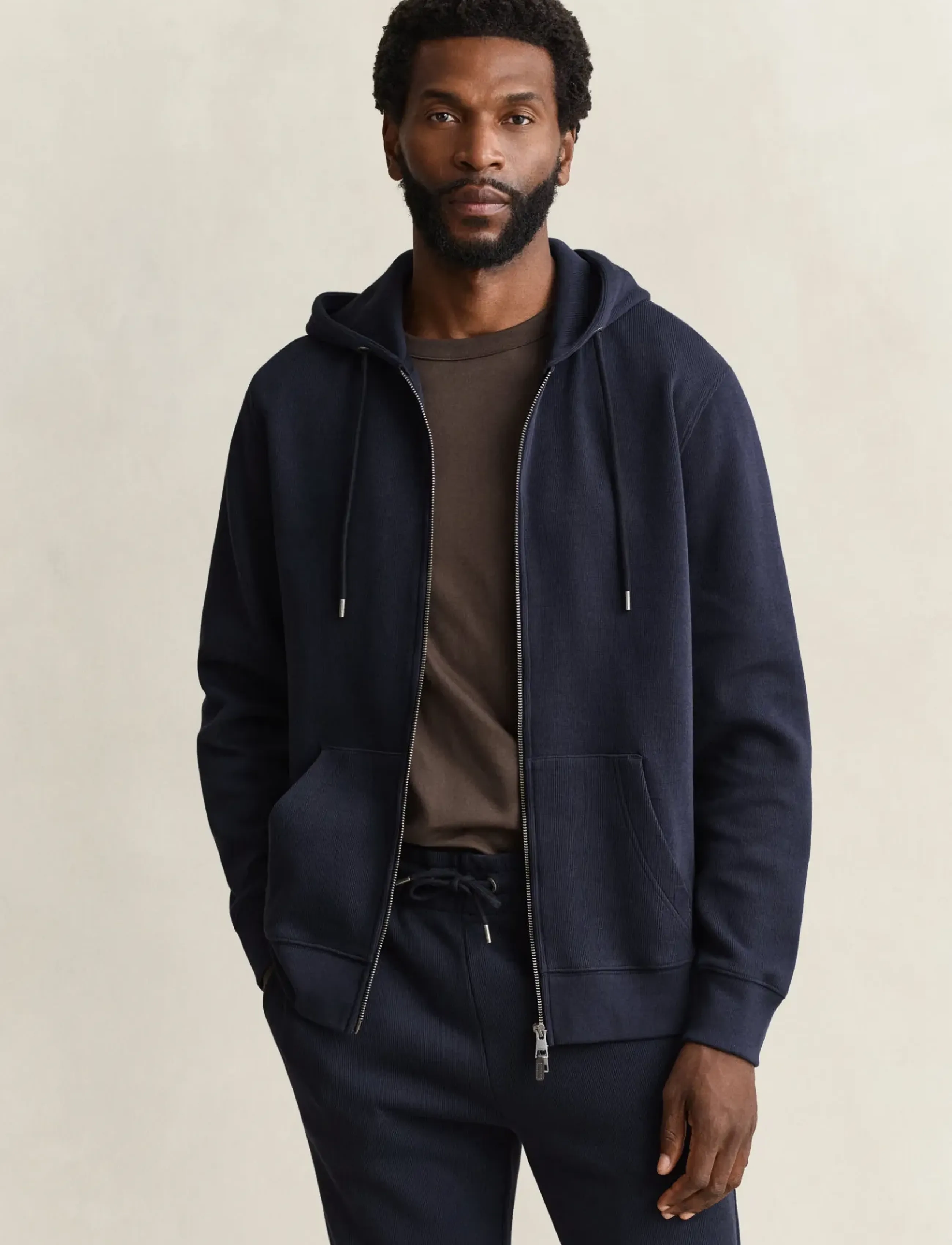 Gant FULL ZIP HOODIE - Kleidung - EVENING BLUE / navy