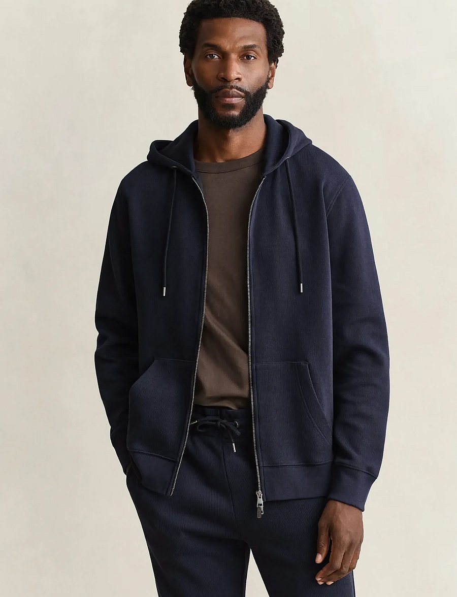 Gant - FULL ZIP HOODIE - evening blue - 0