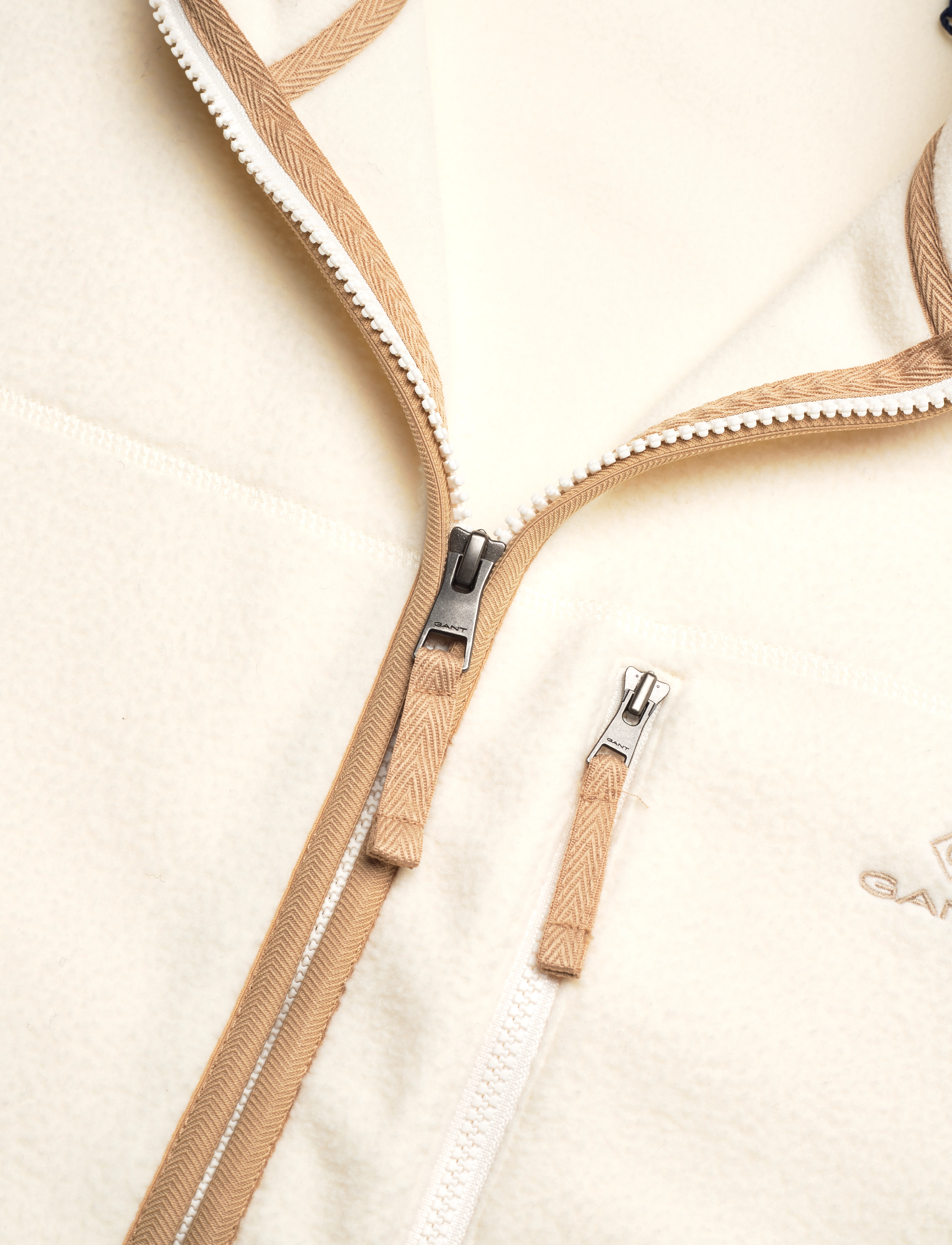 GANT - D2. FLEECE JACKET - cream - 2