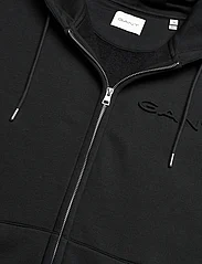 GANT - EMBOSSED FULL ZIP HOODIE - džemperi ar kapuci - black - 2