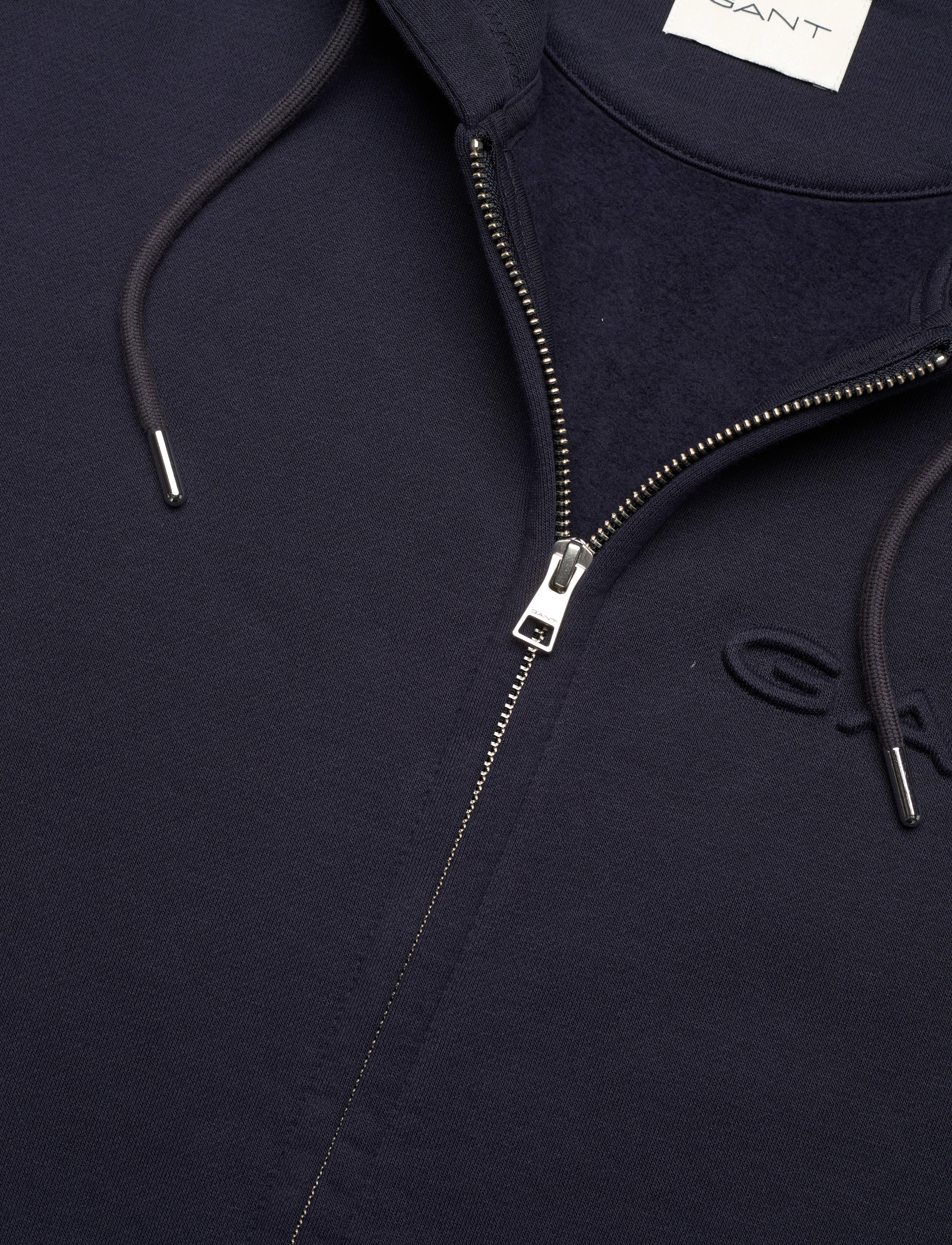 GANT - EMBOSSED FULL ZIP HOODIE - evening blue - 2