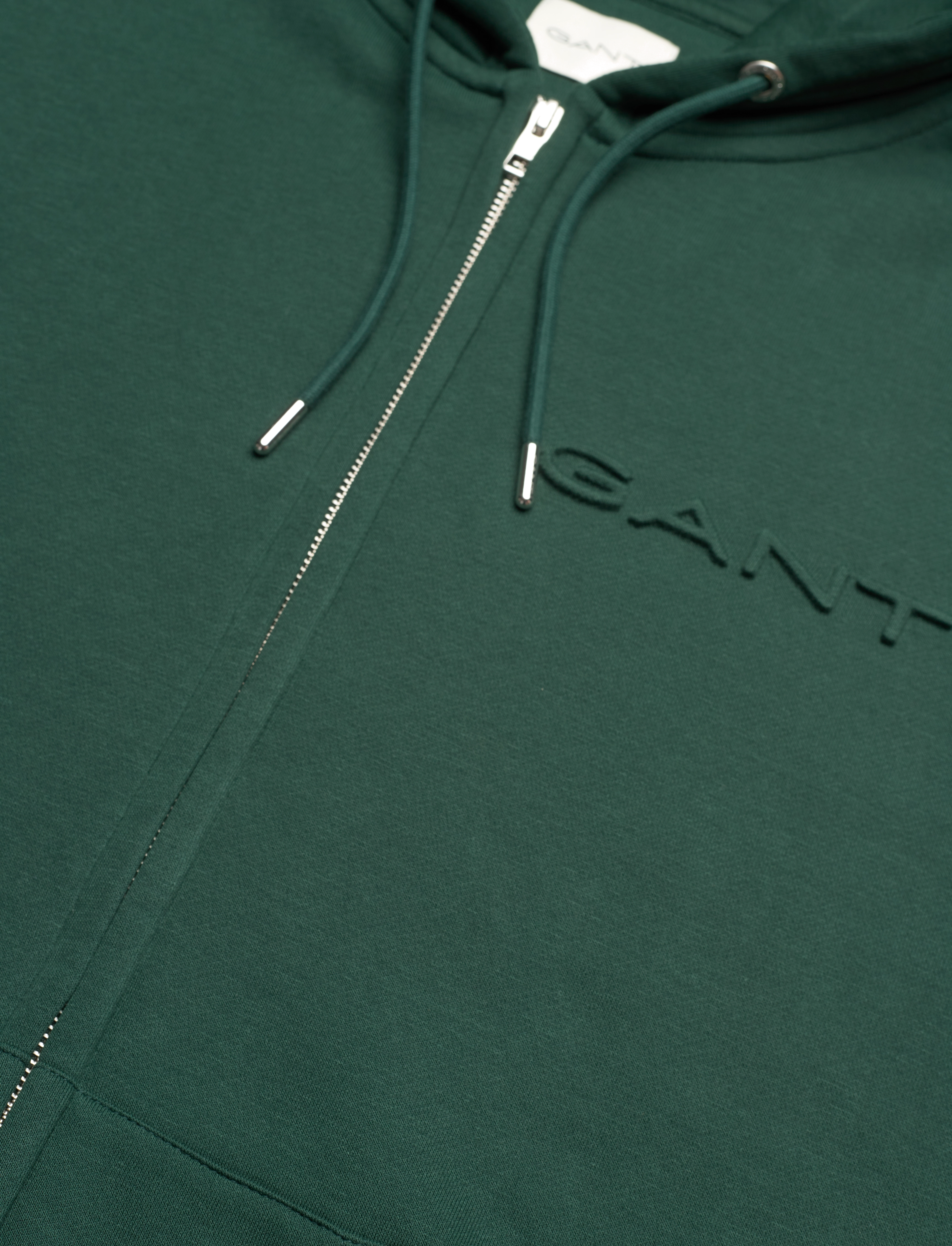 GANT - EMBOSSED FULL ZIP HOODIE - tartan green - 2