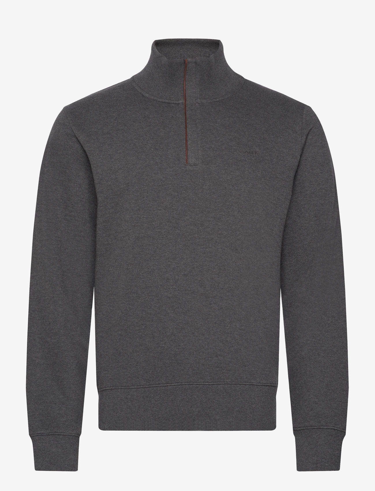 Gant - SACKER RIB HALF ZIP - sweatshirts - antracit melange - 0