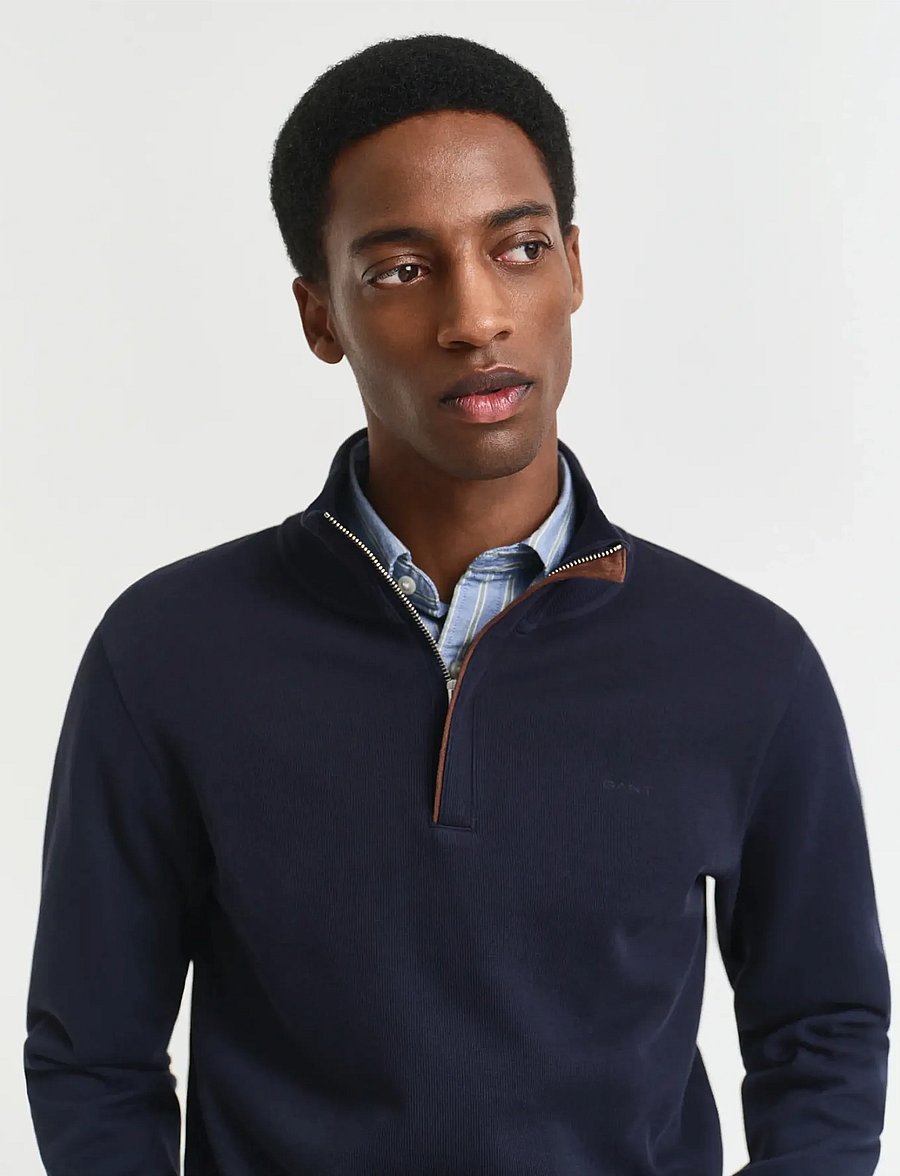 Gant - SACKER RIB HALF ZIP - nach anlass kaufen - evening blue - 4