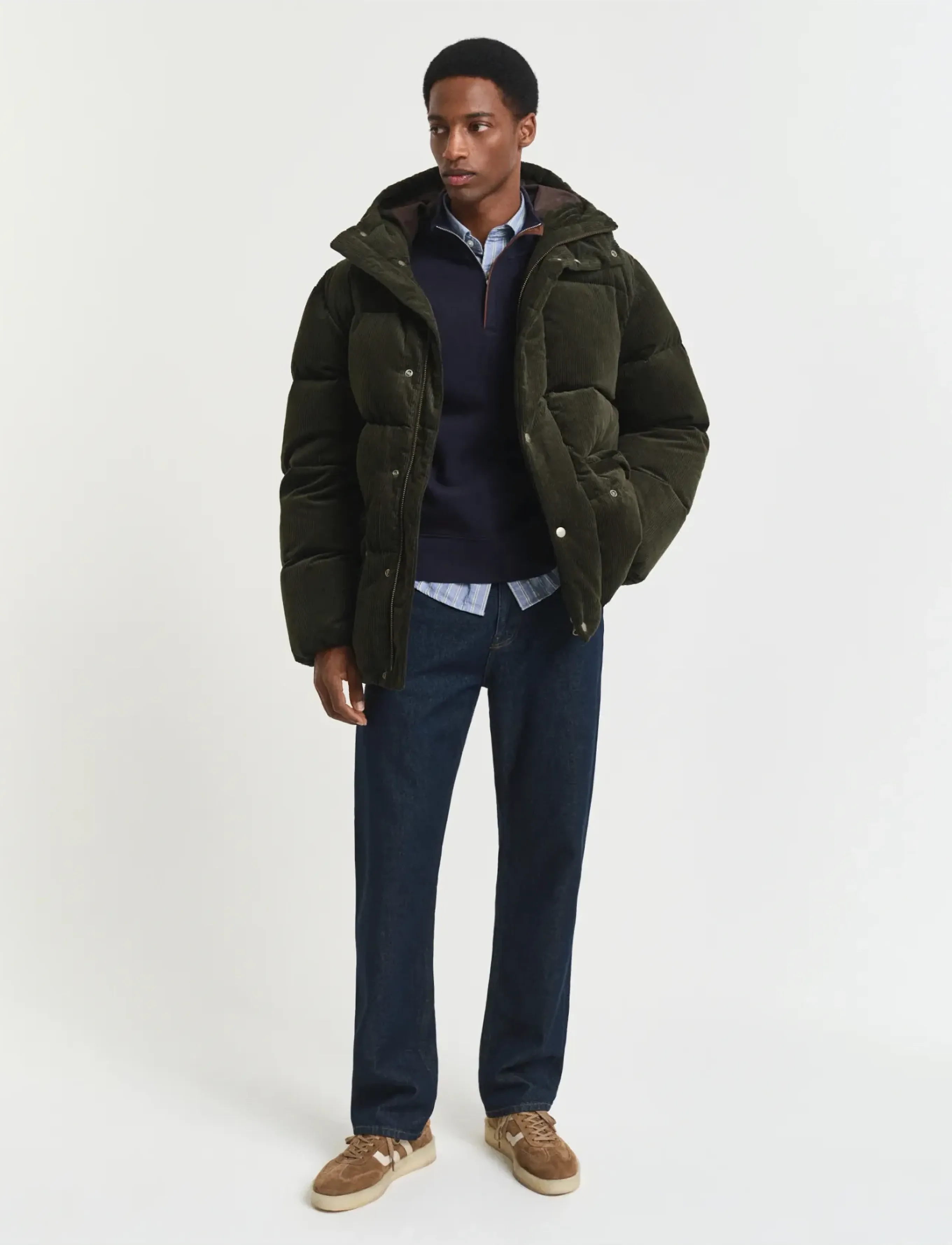 Gant - SACKER RIB HALF ZIP - sweatshirts - evening blue - 5