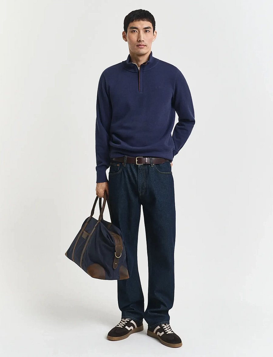 Gant - SACKER RIB HALF ZIP - nach anlass kaufen - persian blue - 4