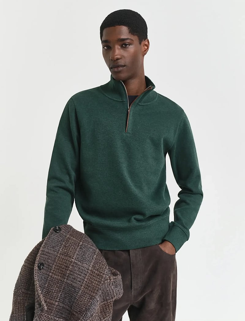 GANT - SACKER RIB HALF ZIP - nach anlass kaufen - tartan green - 0