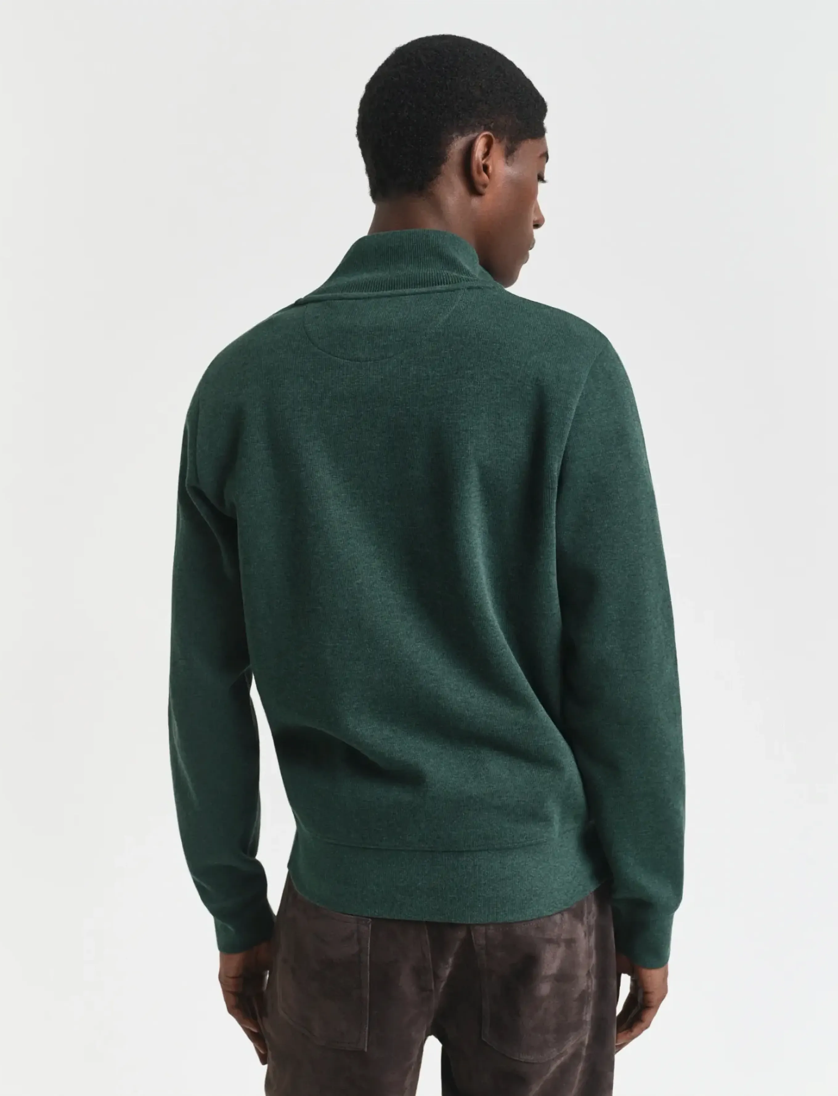 Gant - SACKER RIB HALF ZIP - sweatshirts & hoodies - tartan green - 3