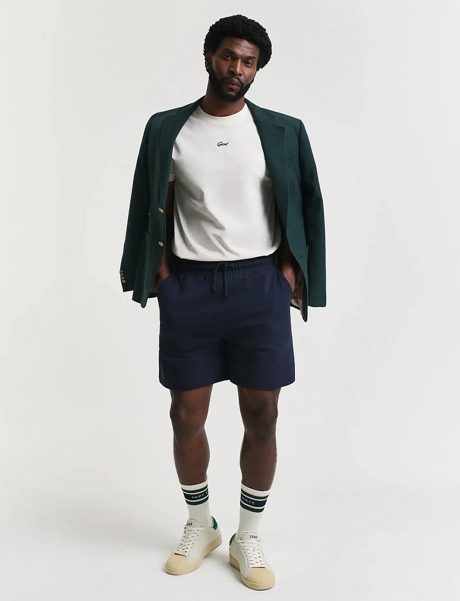 Gant - TEXTURE SHORTS - sweatshorts - evening blue - 0