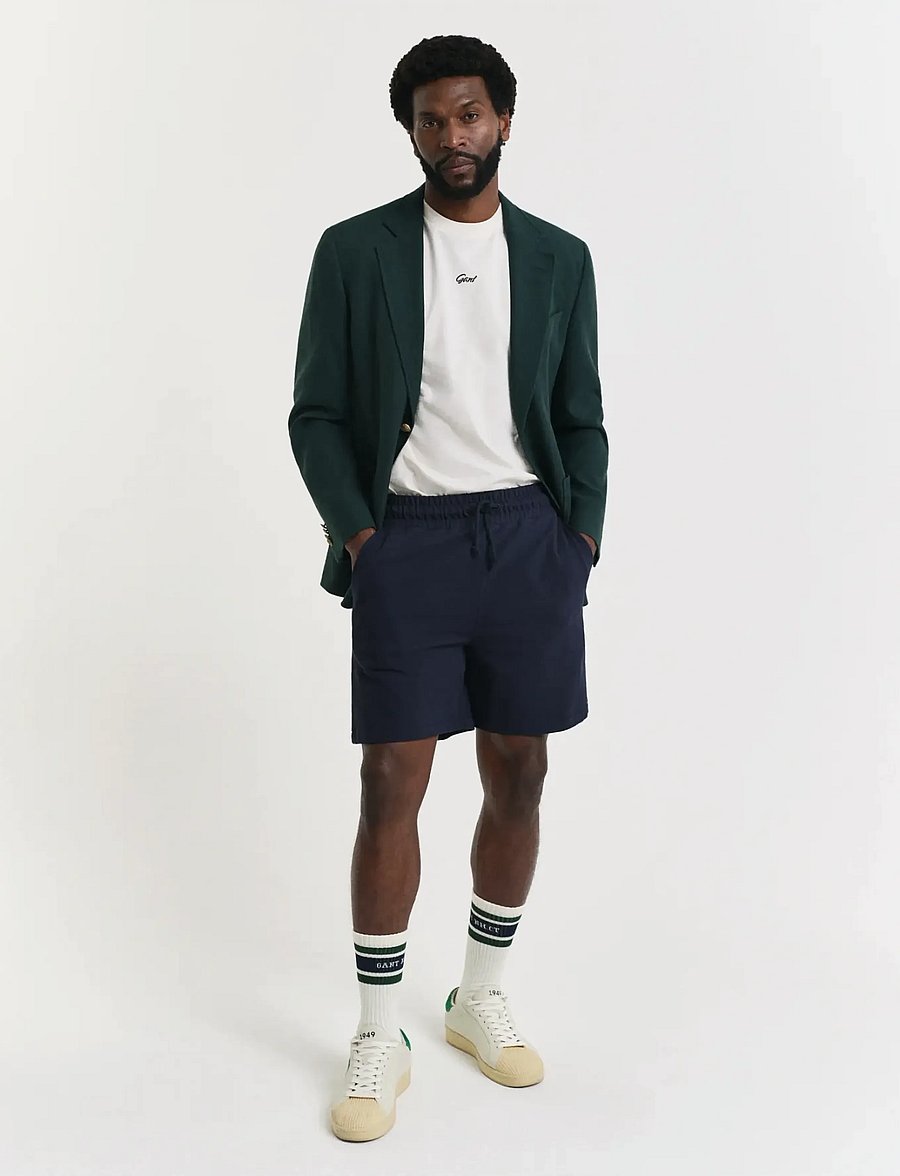Gant - TEXTURE SHORTS - sweatshorts - evening blue - 4