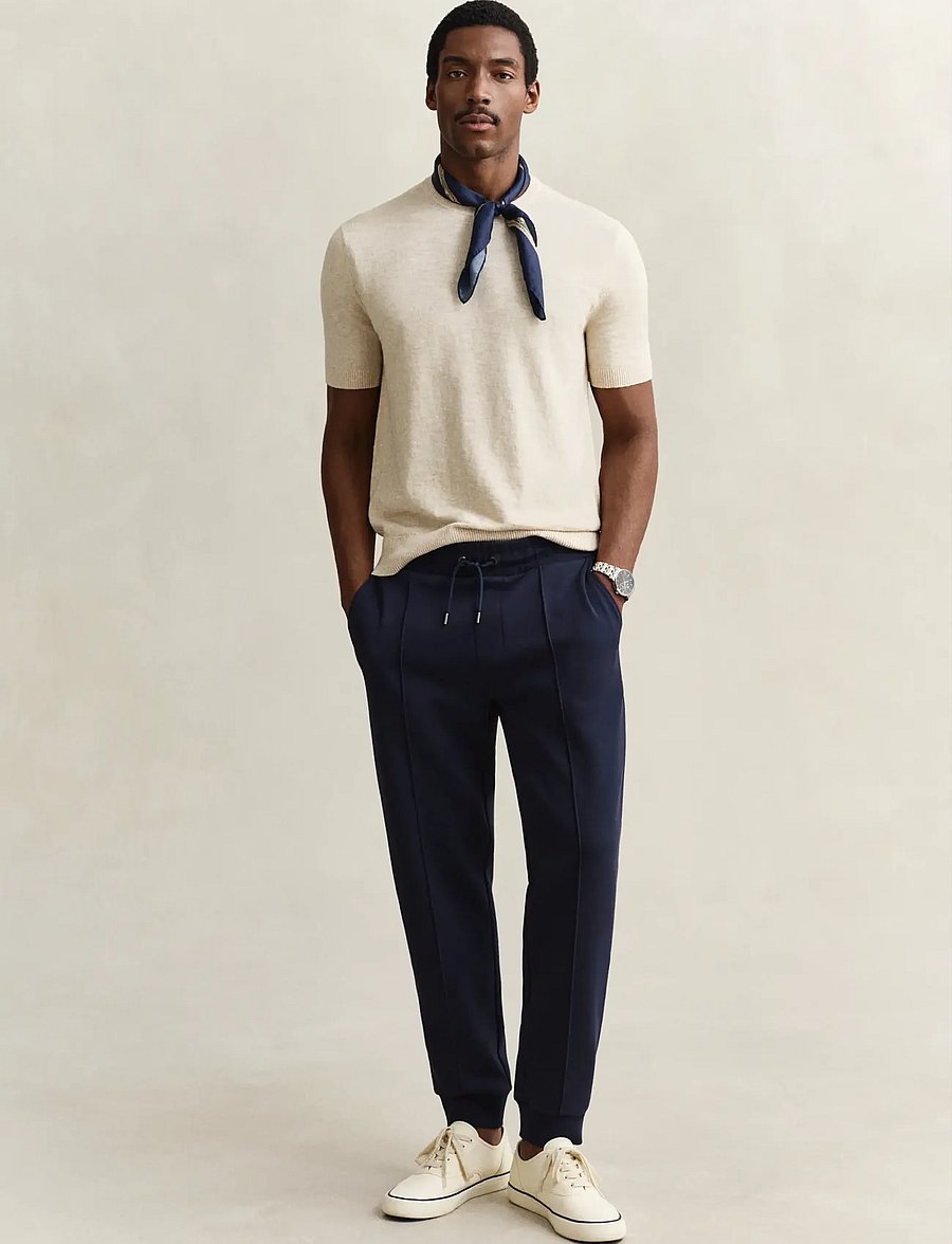 Gant - INTERLOCK SWEATPANTS - shop by occasion - evening blue - 0