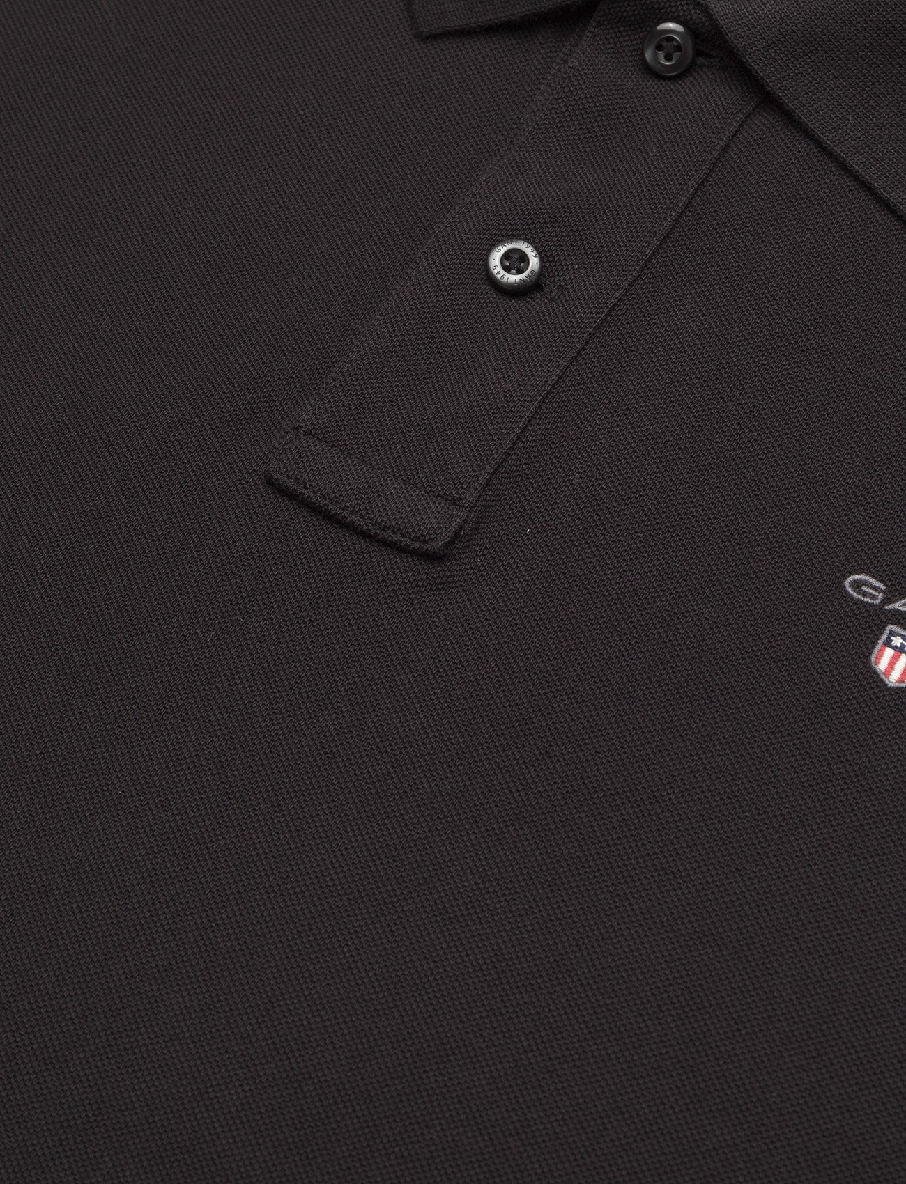 Gant - ORIGINAL SLIM PIQUE SS RUGGER - black - 2