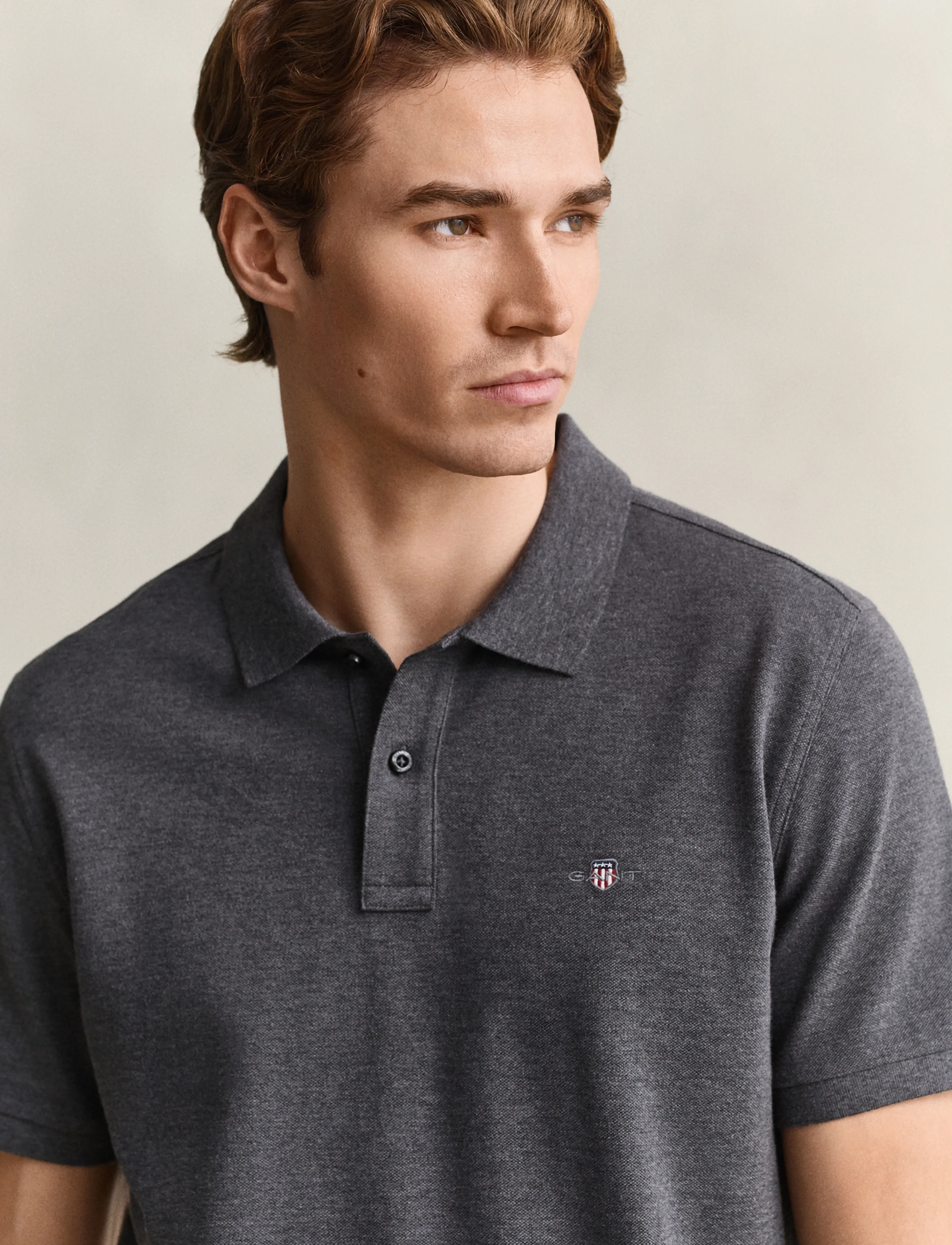 Gant - Classic Regular Polo Shirt - kurzärmelig - antracit melange - 4