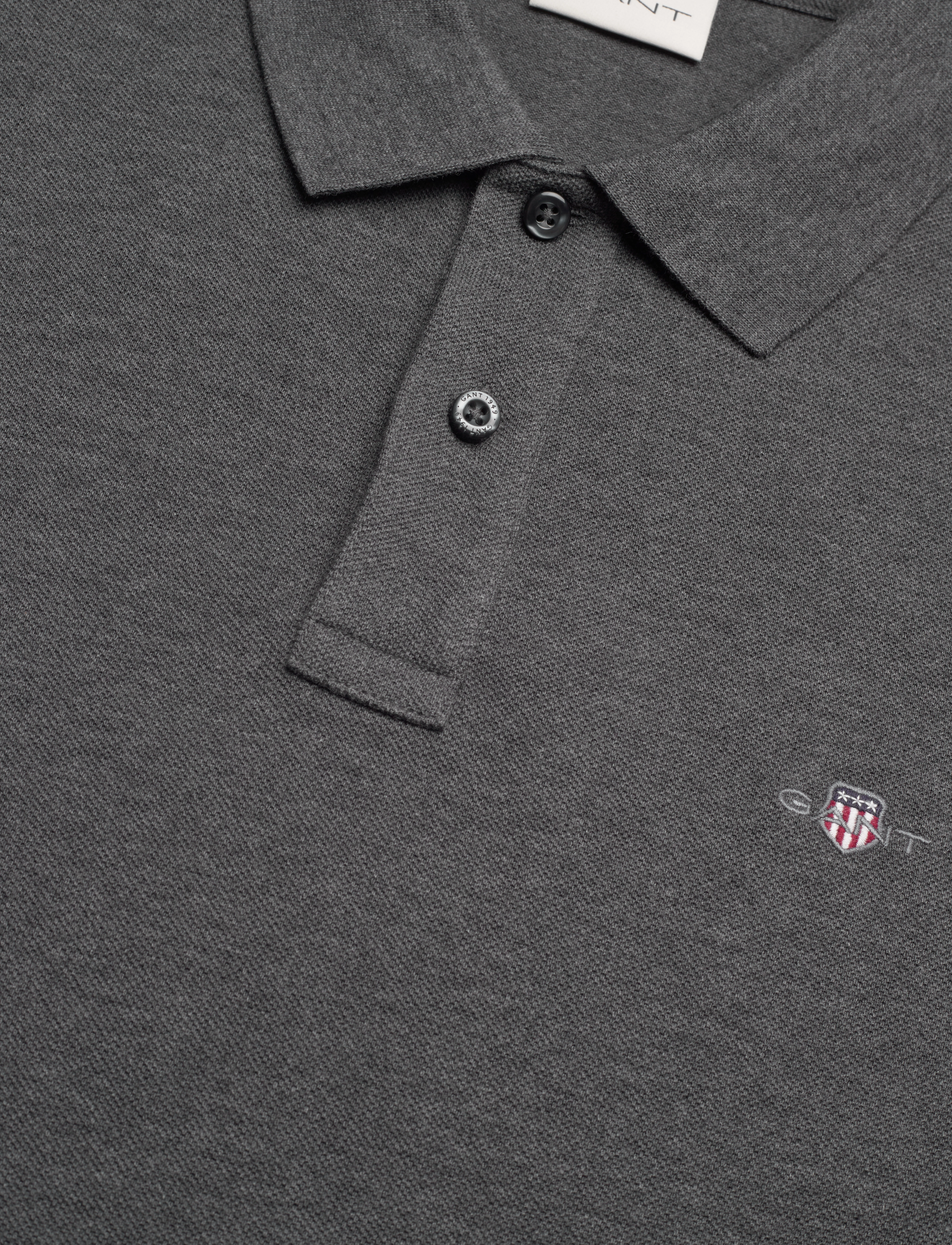 Gant - Classic Regular Polo Shirt - kurzärmelig - antracit melange - 2