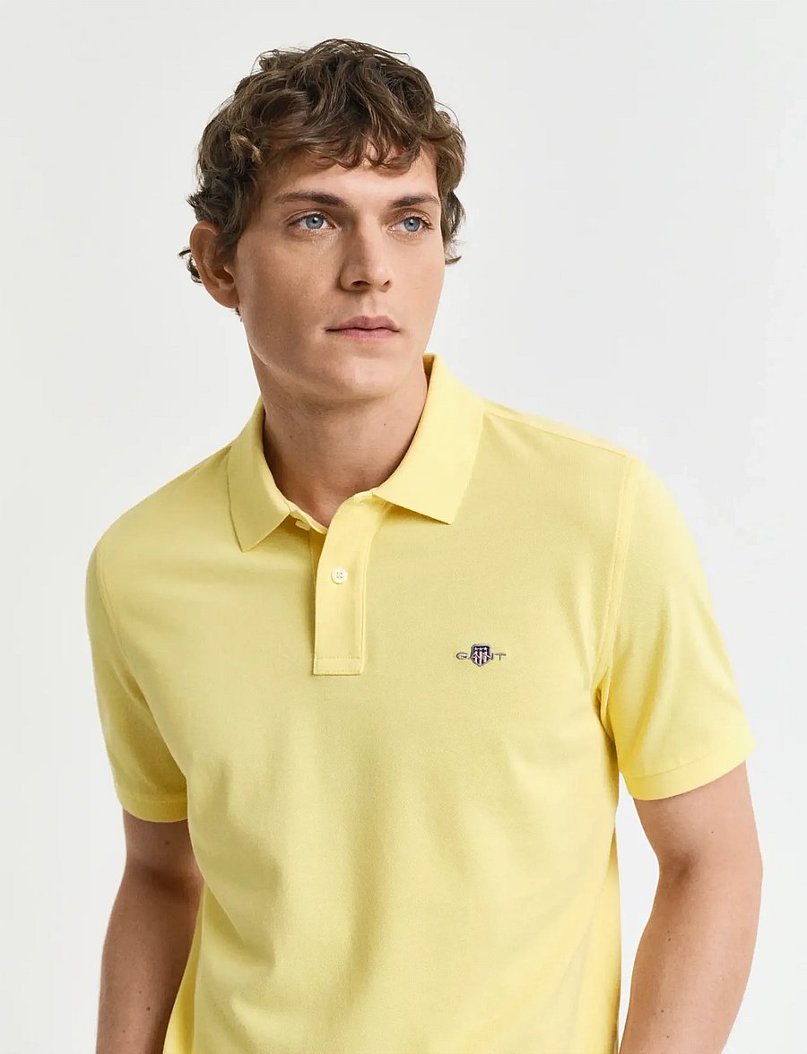 Gant - Classic Regular Polo Shirt - polos à manches courtes - banana yellow - 4