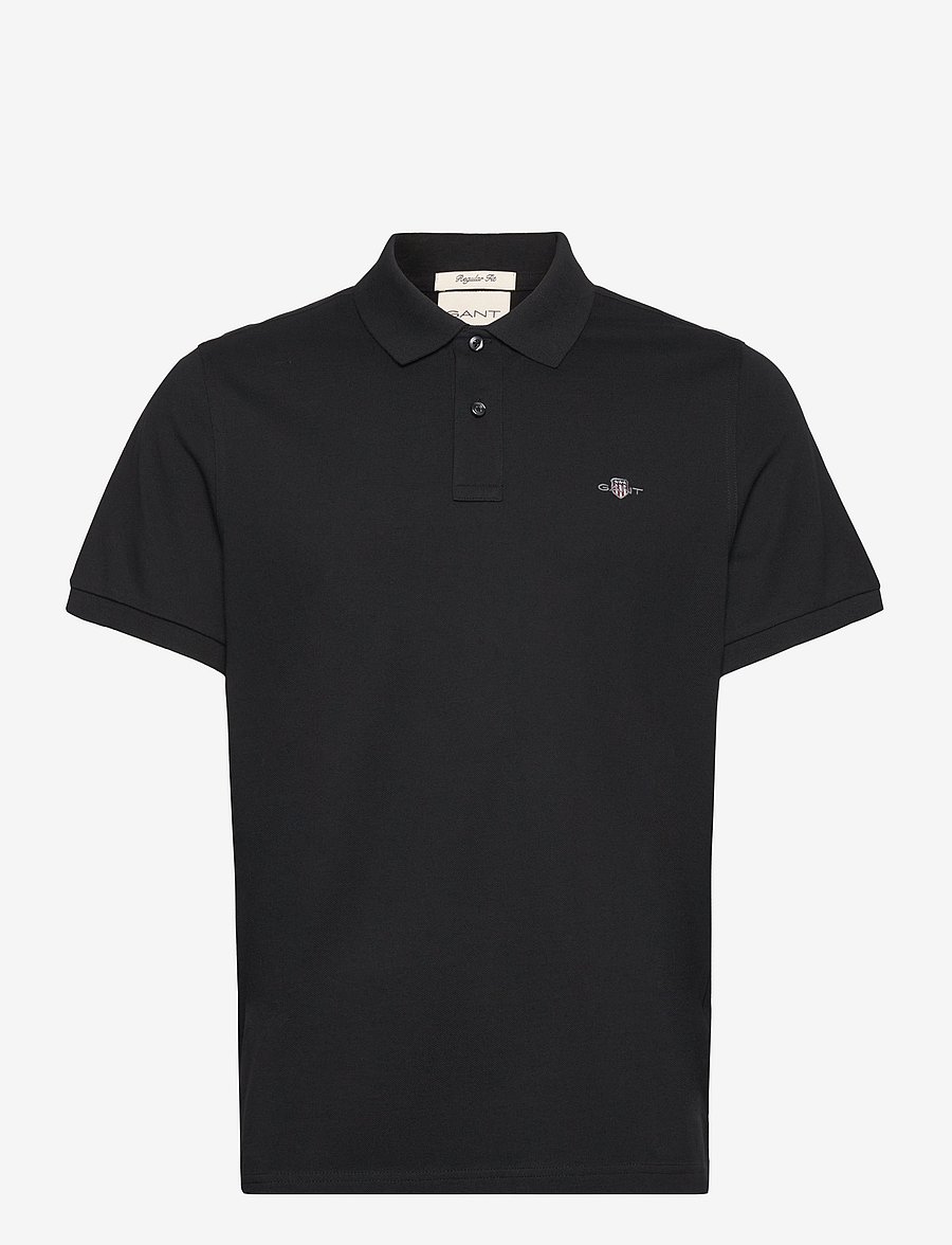 Gant - REG SHIELD SS PIQUE POLO - lühikeste varrukatega polod - black - 1