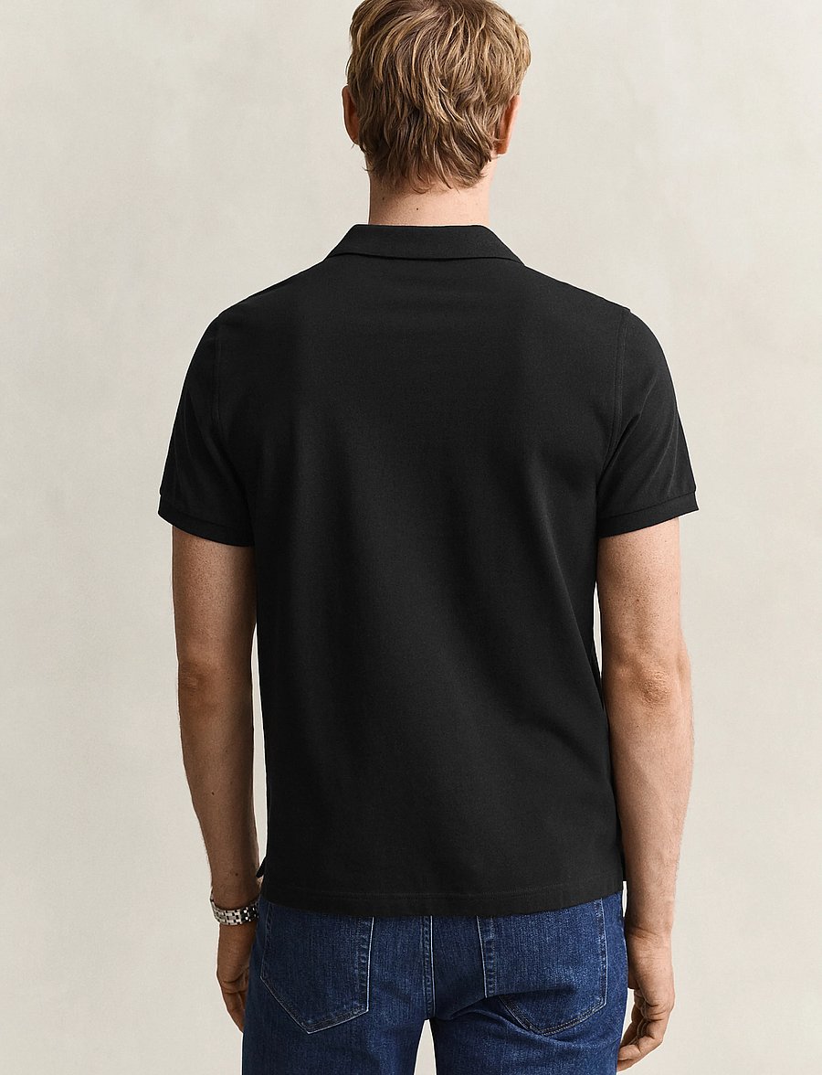 Gant - Classic Regular Polo Shirt - polo marškinėliai trumpomis rankovėmis - black - 3
