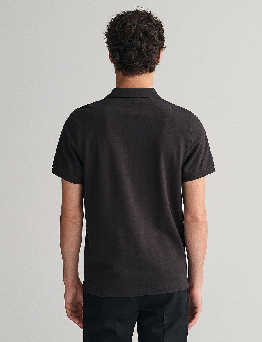 Gant - REG SHIELD SS PIQUE POLO - lühikeste varrukatega polod - black - 3