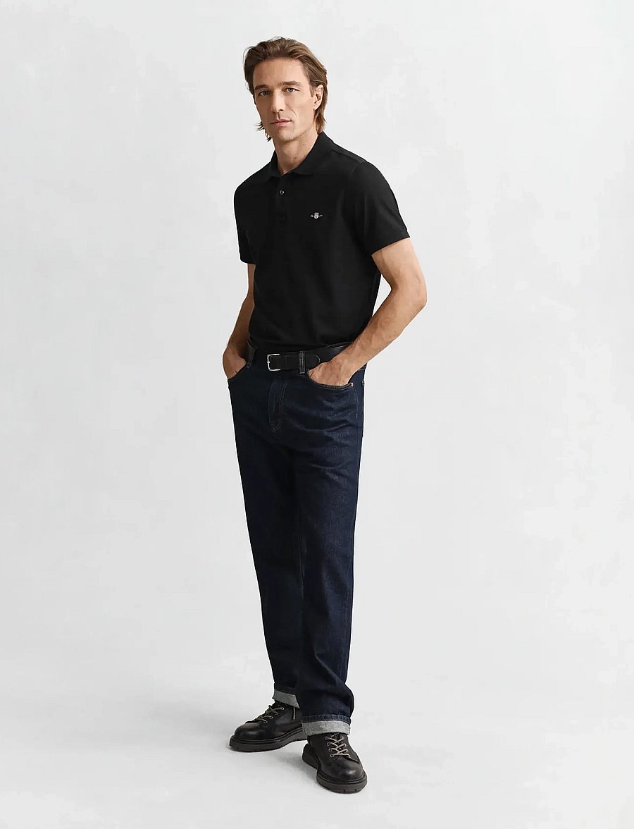 Gant - Classic Regular Polo Shirt - kurzärmelig - black - 5