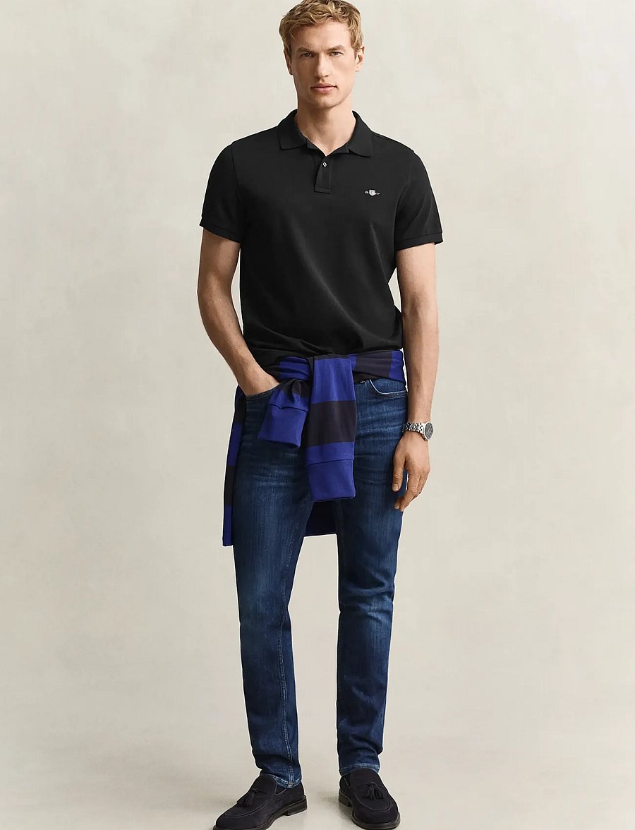 Gant - REG SHIELD SS PIQUE POLO - lühikeste varrukatega polod - black - 5