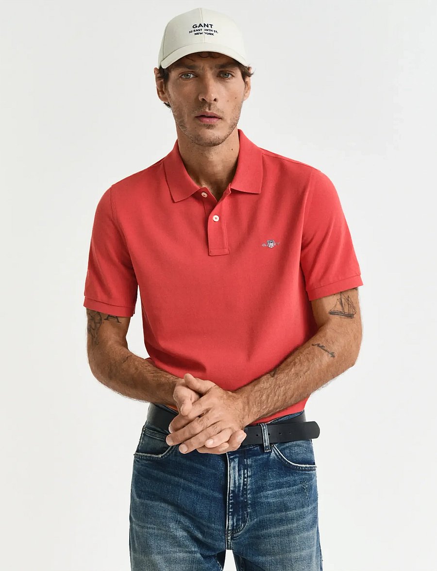 Gant - Classic Regular Polo Shirt - polo marškinėliai trumpomis rankovėmis - brick red - 0