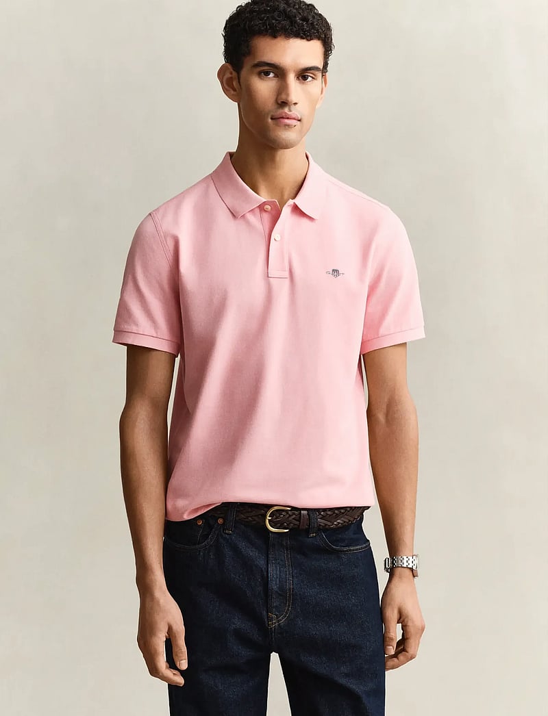 GANT - REG SHIELD SS PIQUE POLO - kurzärmelig - bubbelgum pink - 0