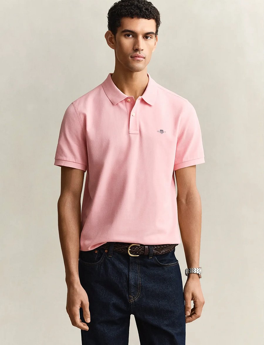 Gant - Classic Regular Polo Shirt - kurzärmelig - bubbelgum pink - 0