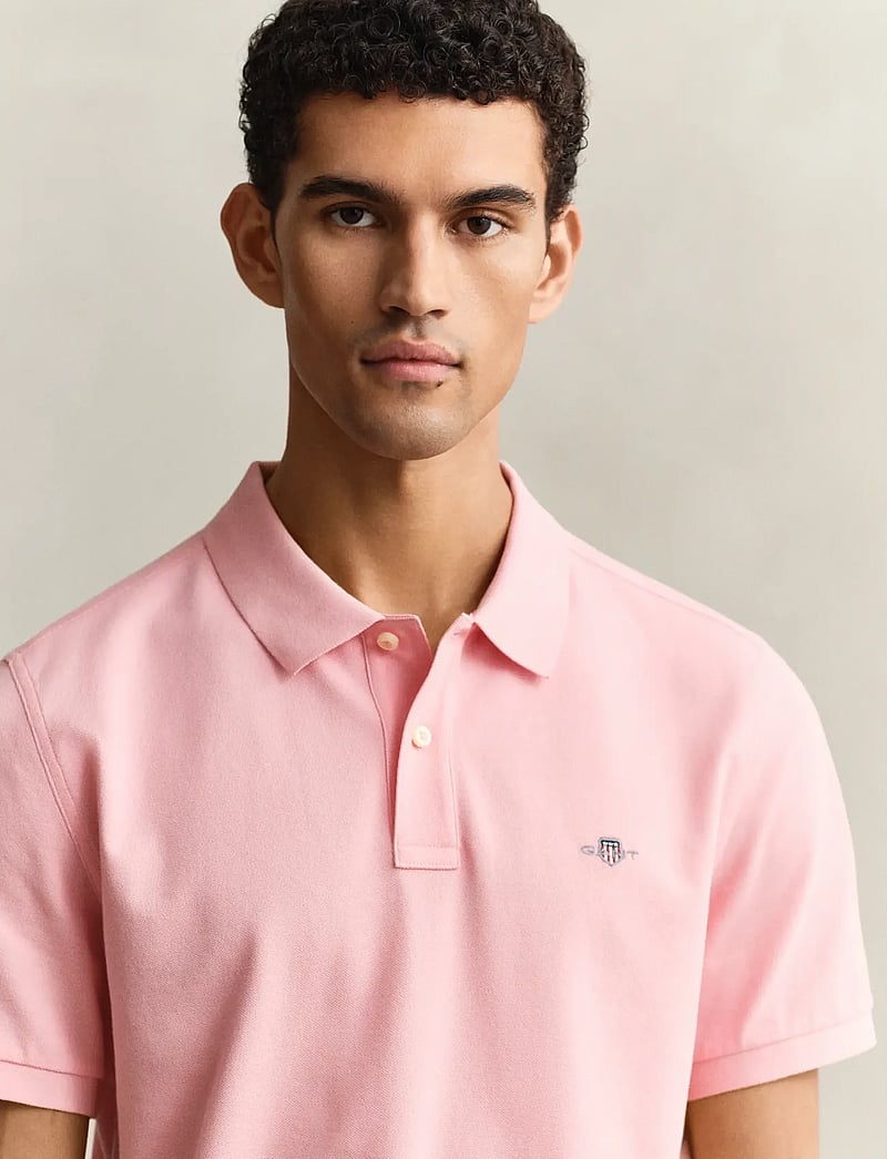 GANT - REG SHIELD SS PIQUE POLO - kurzärmelig - bubbelgum pink - 4