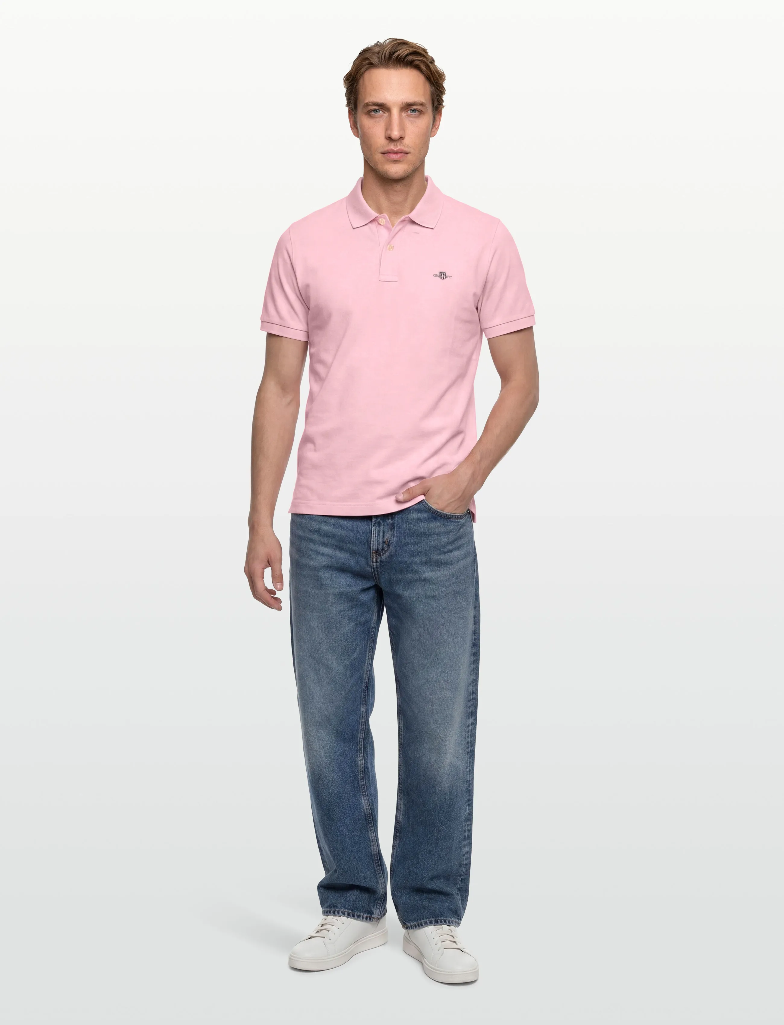 Gant - Classic Regular Polo Shirt - kortærmede poloer - california pink - 0