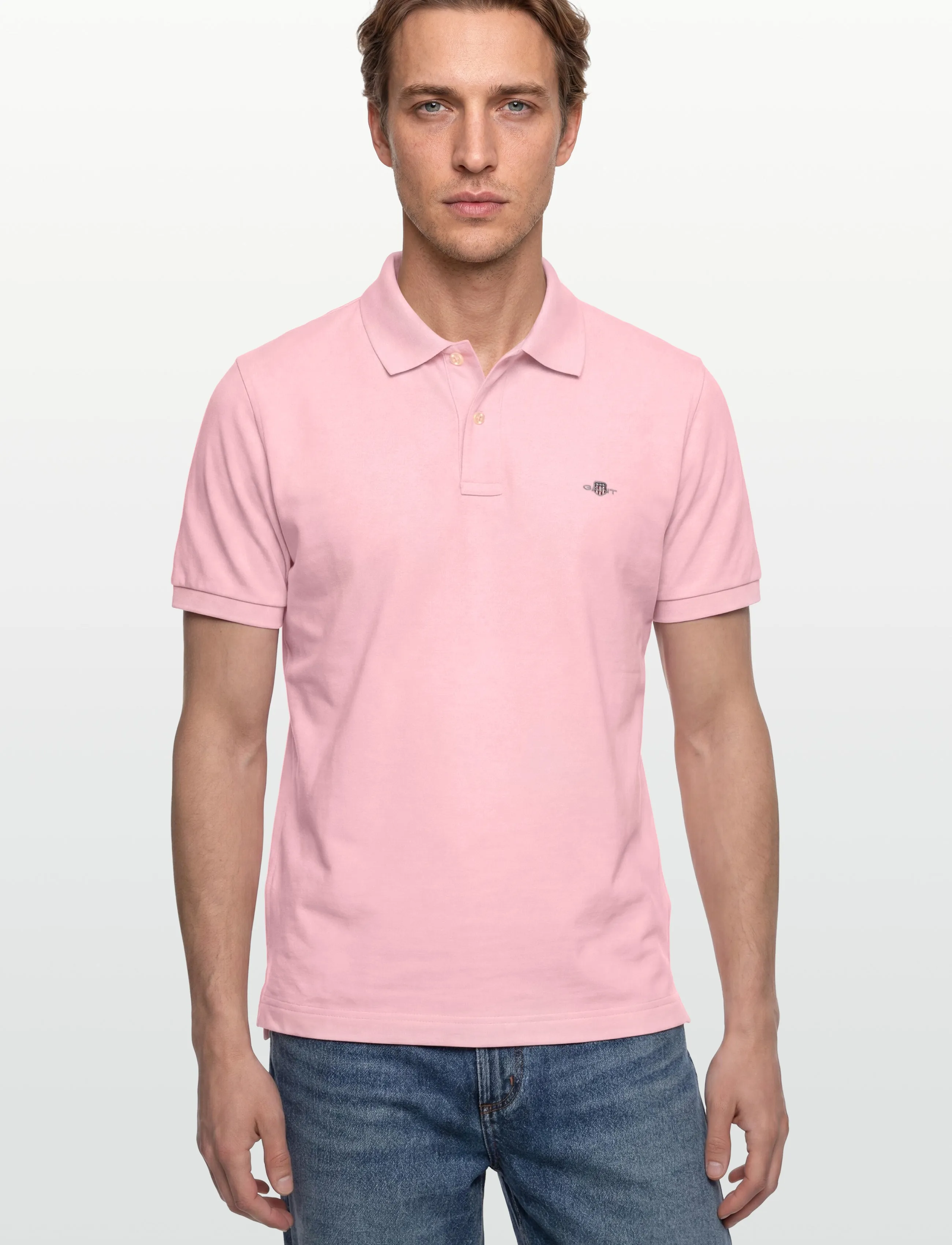 Gant - Classic Regular Polo Shirt - kortærmede poloer - california pink - 3