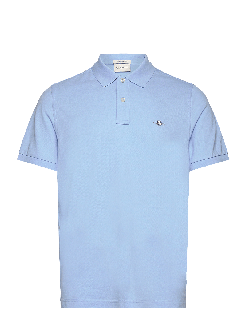 Gant - Classic Regular Polo Shirt - kortärmade pikéer - capri blue - 1