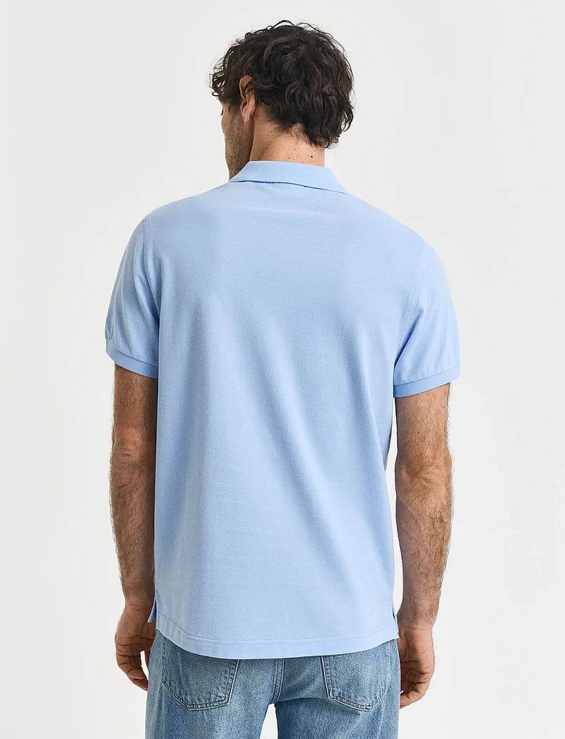 Gant - Classic Regular Polo Shirt - kortärmade pikéer - capri blue - 3