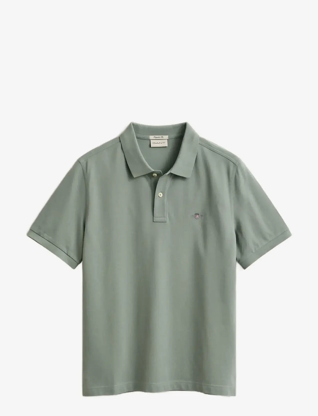 GANT - REG SHIELD SS PIQUE POLO - kortærmede poloer - ceramic grey - 1