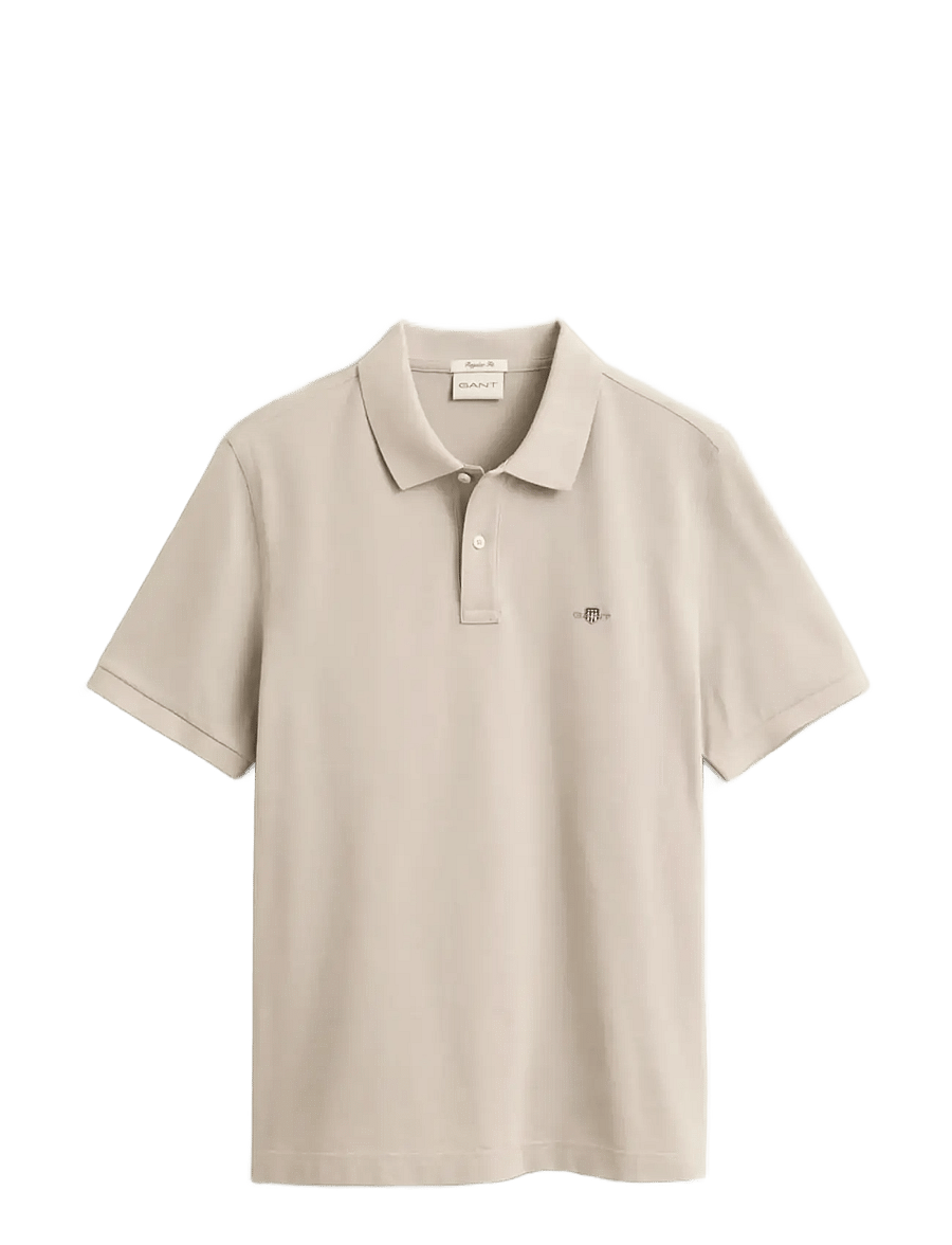 Gant - Classic Regular Polo Shirt - lühikeste varrukatega polod - clay beige - 1