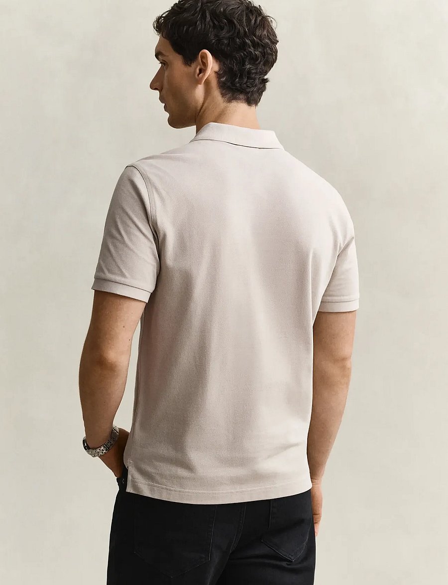 Gant - Classic Regular Polo Shirt - lühikeste varrukatega polod - clay beige - 2
