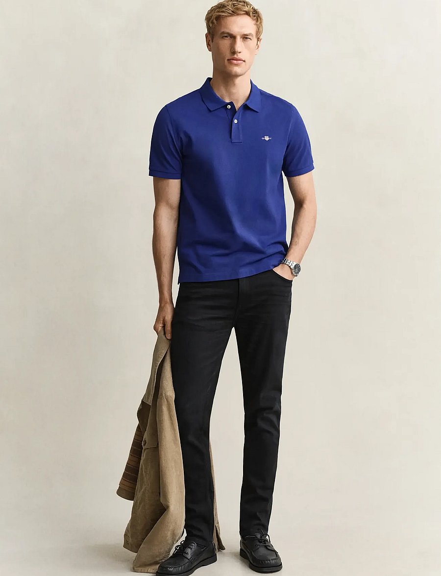 Gant - Classic Regular Polo Shirt - kurzärmelig - crisp blue - 4