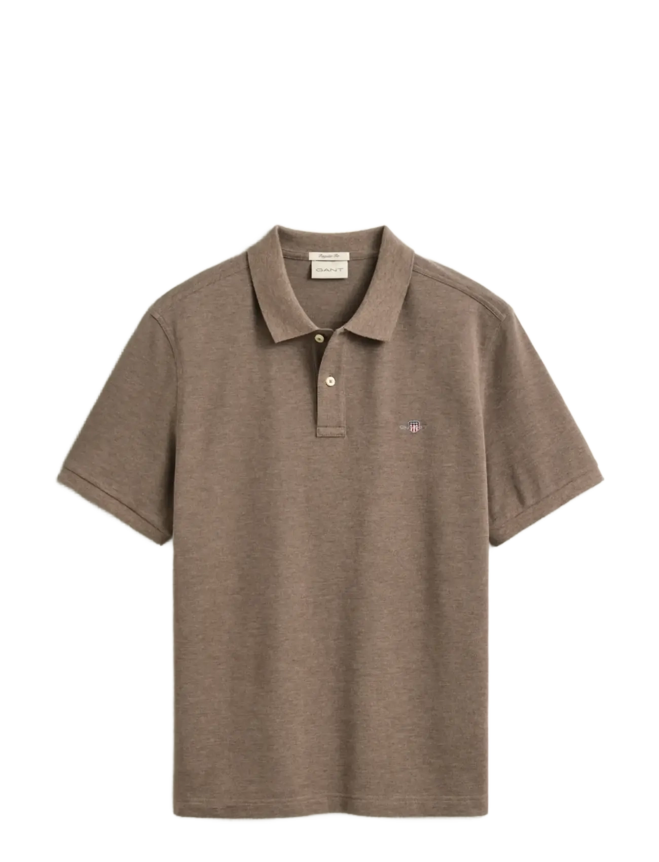 Gant - Classic Regular Polo Shirt - kurzärmelig - dark hazelnut melange - 1