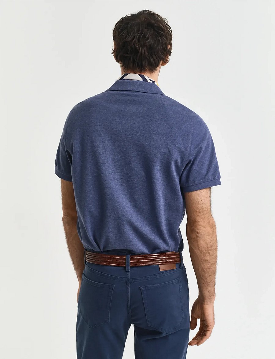 Gant - Classic Regular Polo Shirt - lühikeste varrukatega polod - dark jeansblue melange - 3