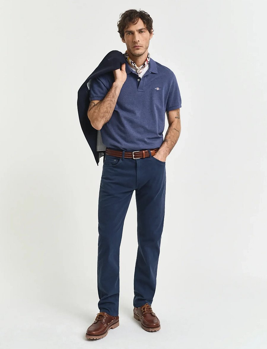 Gant - Classic Regular Polo Shirt - lühikeste varrukatega polod - dark jeansblue melange - 5