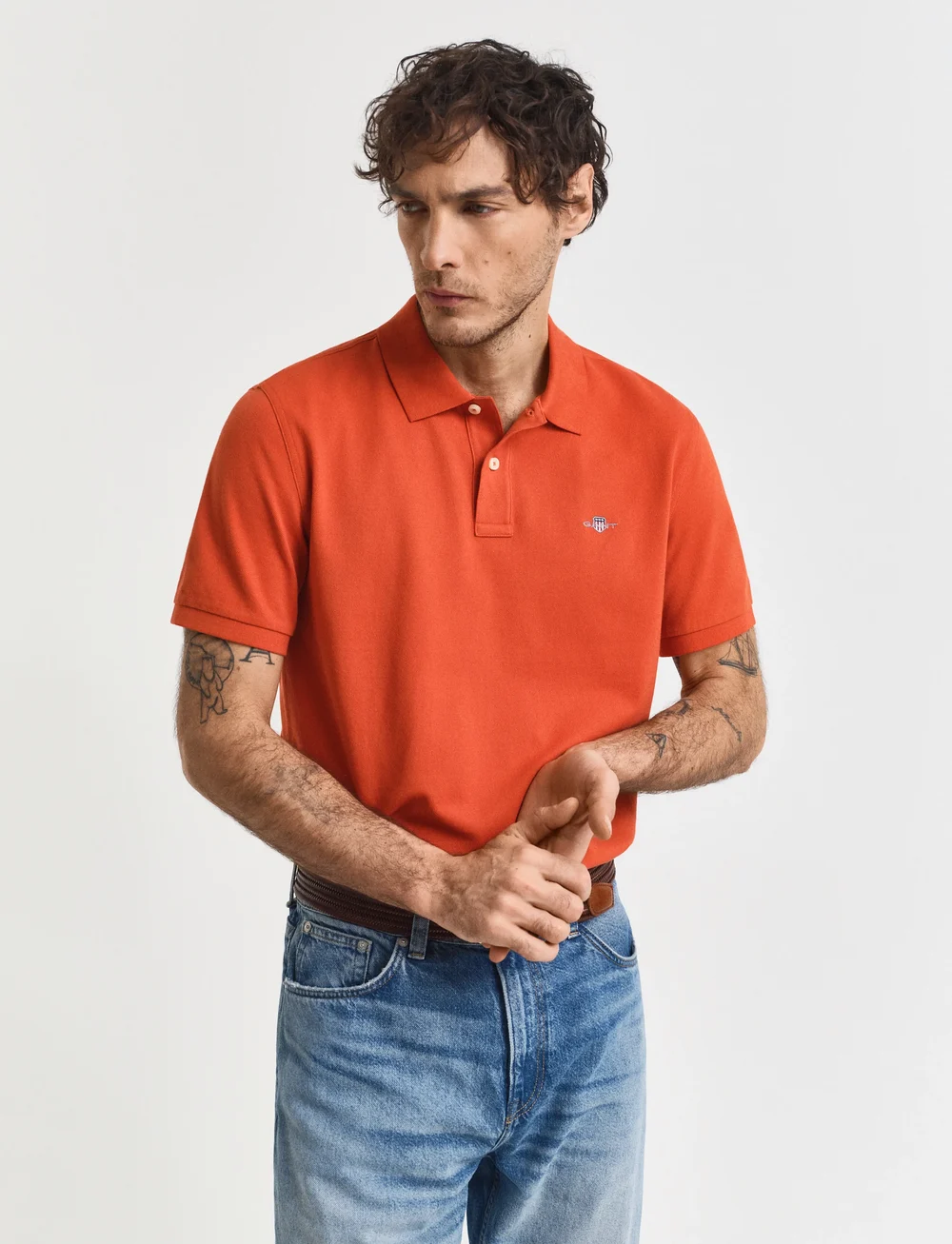 GANT - REG SHIELD SS PIQUE POLO - kurzärmelig - deep orange - 0