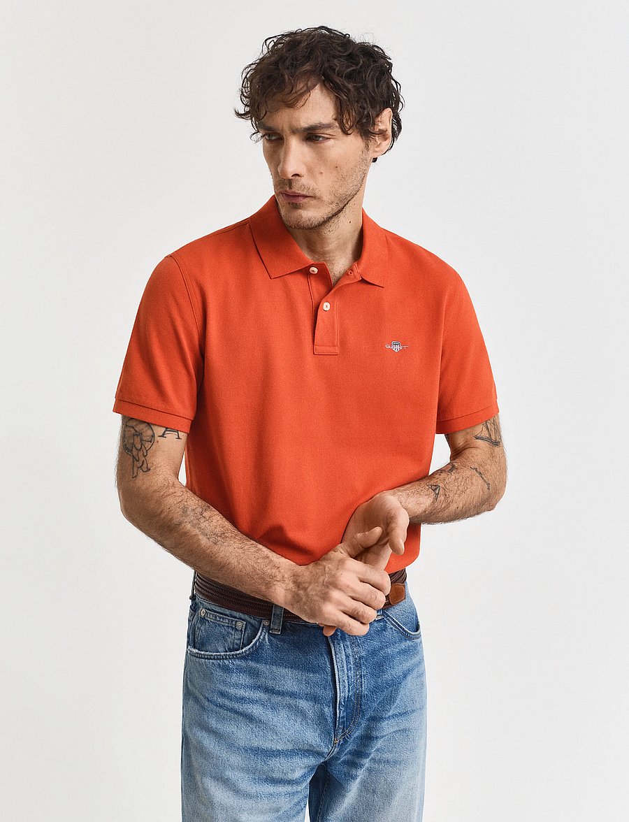 Gant - Classic Regular Polo Shirt - kurzärmelig - deep orange - 0