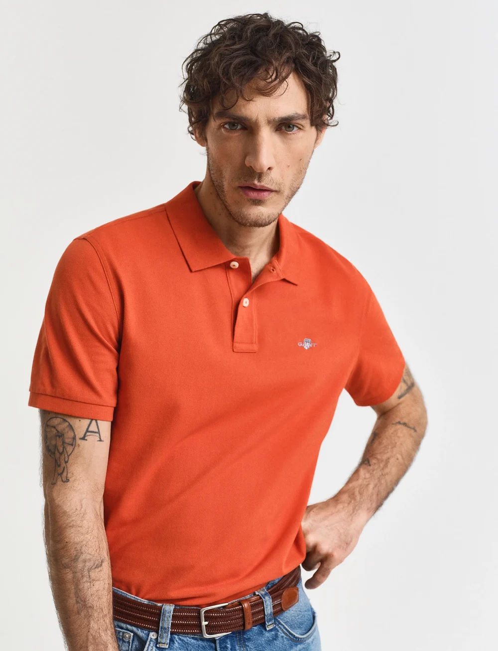 GANT - REG SHIELD SS PIQUE POLO - kurzärmelig - deep orange - 4