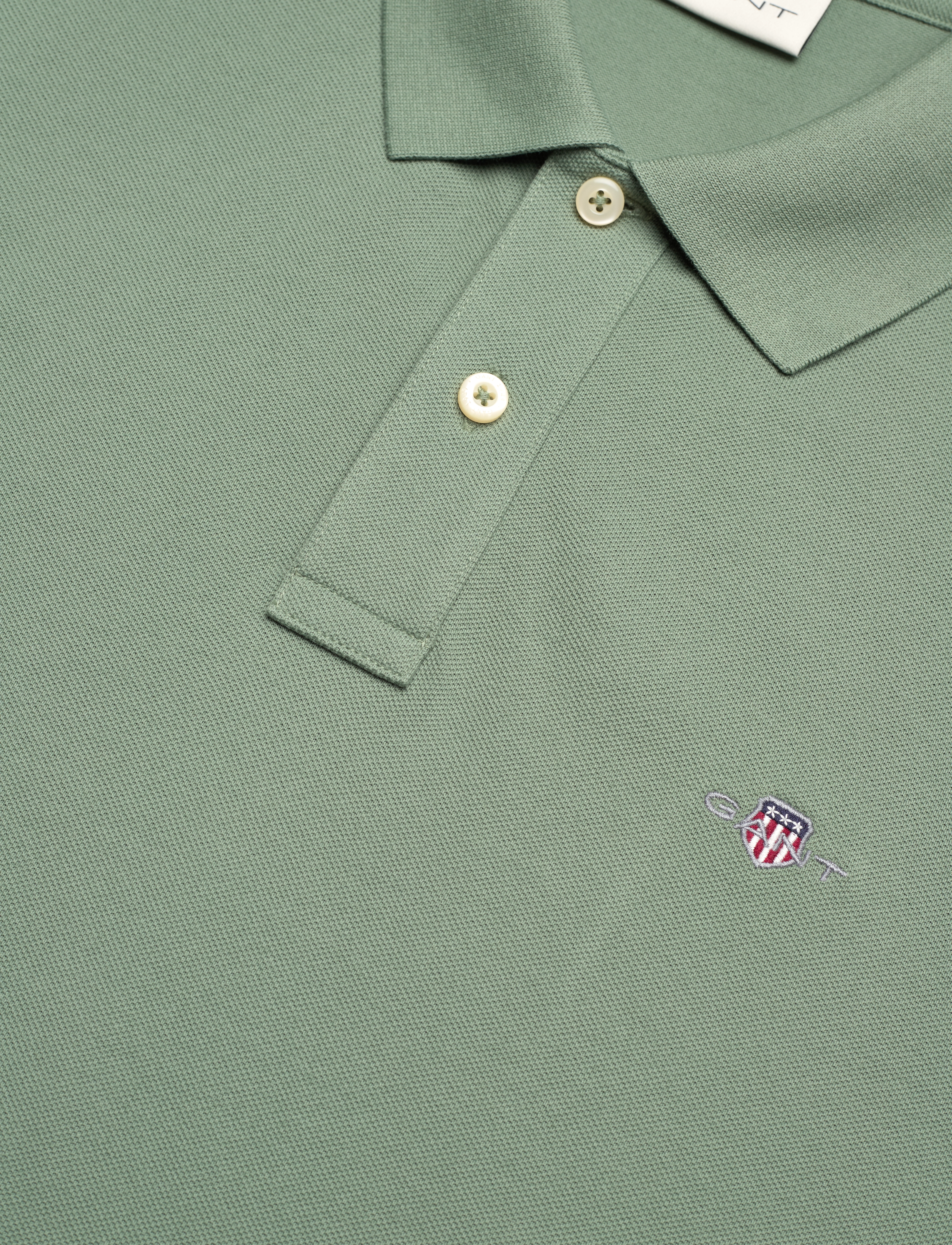 Gant - Classic Regular Polo Shirt - kortærmede poloer - dry green - 2
