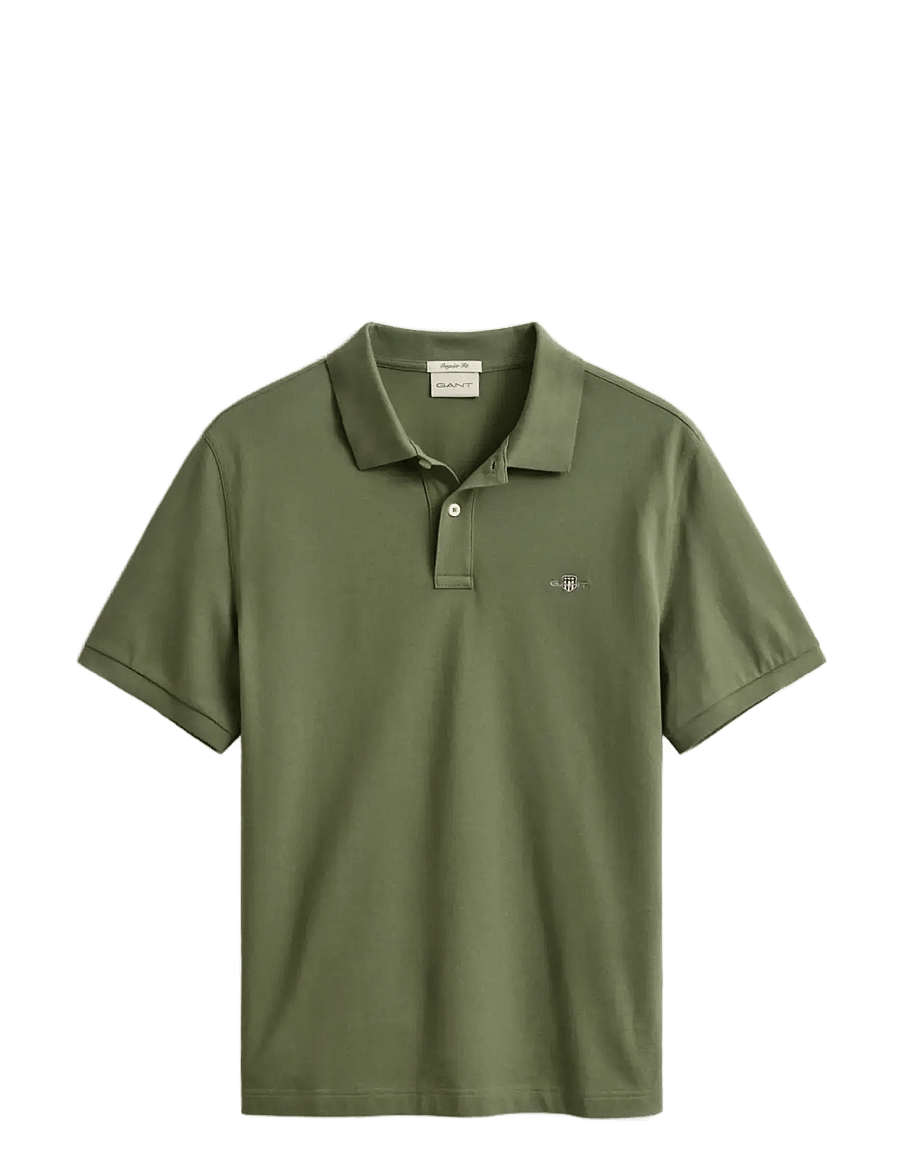 Gant - Classic Regular Polo Shirt - kortærmede poloer - dry herb green - 1
