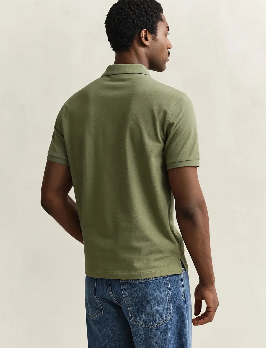 Gant - Classic Regular Polo Shirt - kortærmede poloer - dry herb green - 2