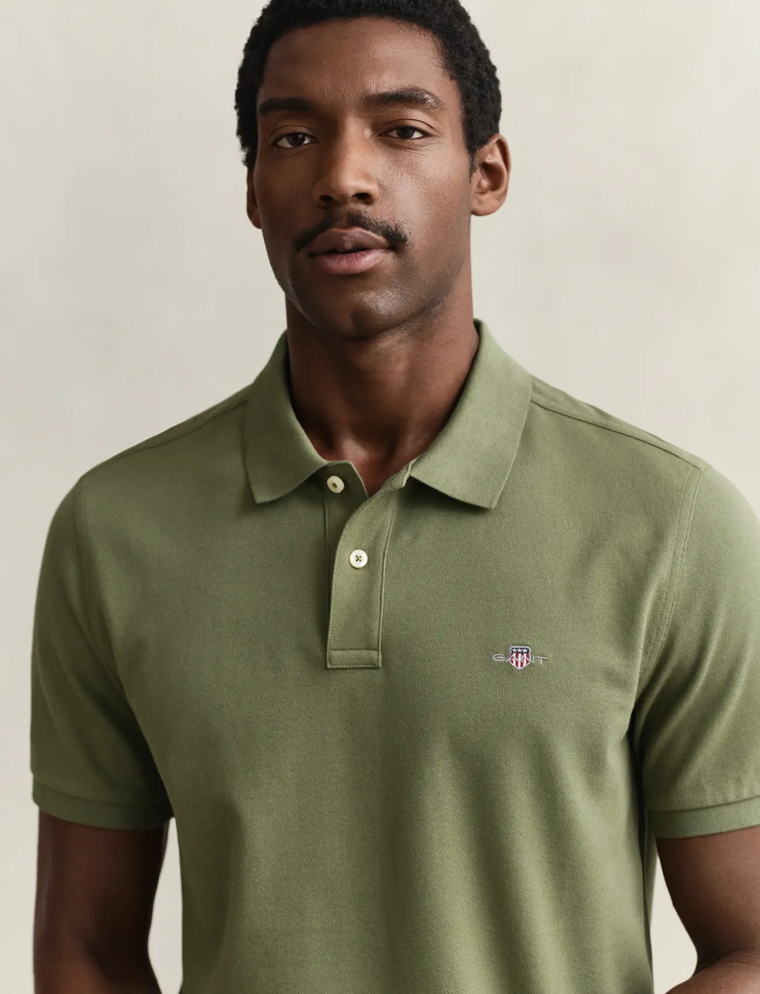 Gant - Classic Regular Polo Shirt - kortærmede poloer - dry herb green - 3