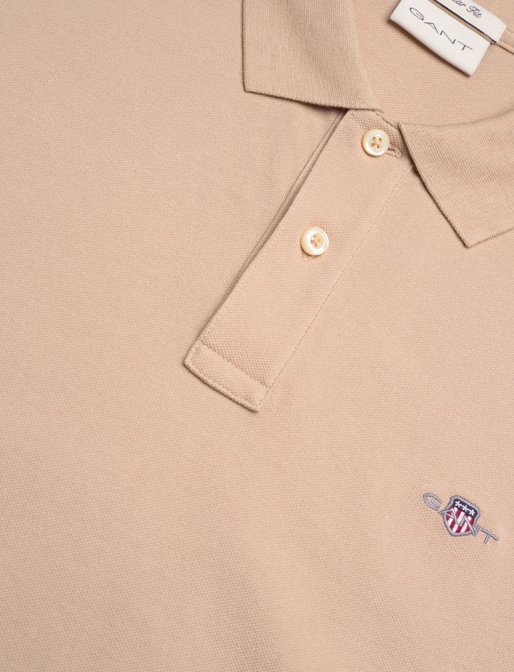 GANT - REG SHIELD SS PIQUE POLO - polo shirts - dry sand - 2