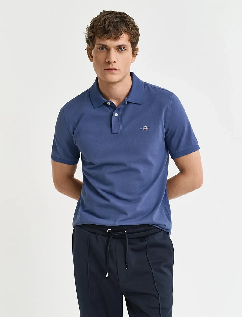 Gant - Classic Regular Polo Shirt - lühikeste varrukatega polod - dusty navy - 0