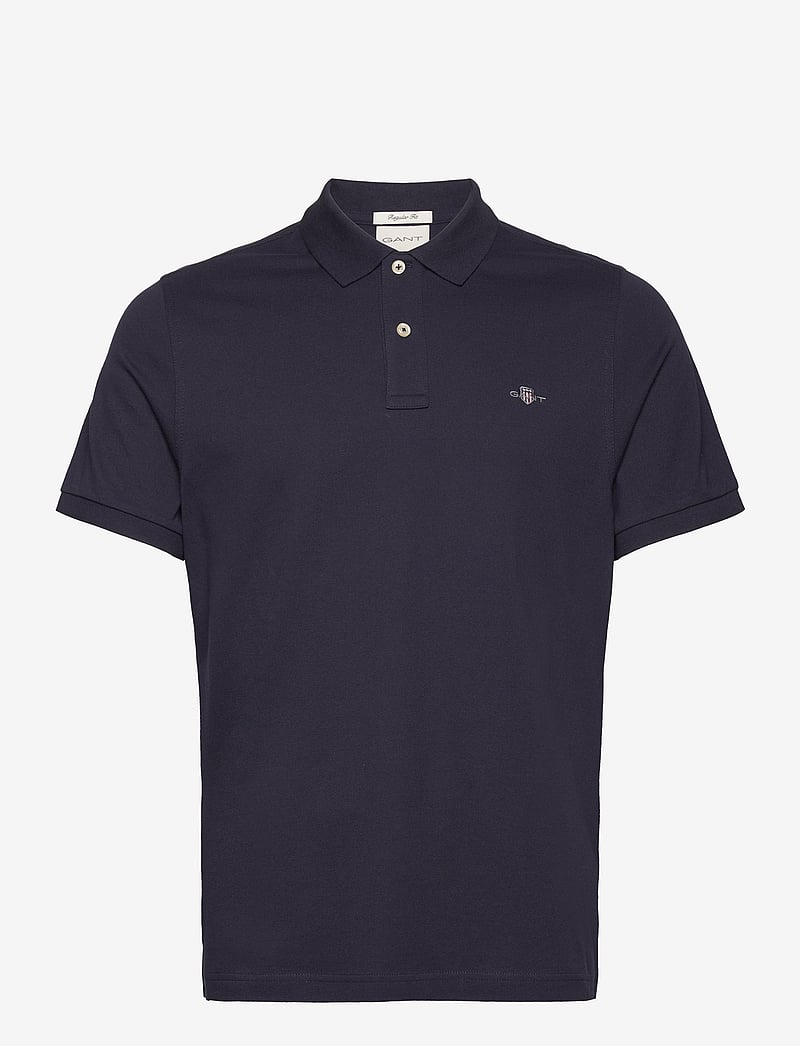 GANT - REG SHIELD SS PIQUE POLO - kurzärmelig - evening blue - 1
