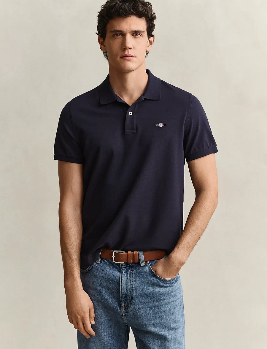 Gant - Classic Regular Polo Shirt - lühikeste varrukatega polod - evening blue - 0